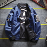 Spring And Autumn Baseball Collar Embroidered Letters Double-sided Jacket Youth Flying Suit Men's Jacket Dropshipping