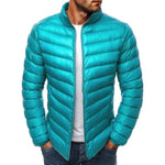 SHUJIN Slim Warm Coats Spring Winter Men's Lightweight Windproof Packable Warm Jacket Solid Color Jackests Outwear