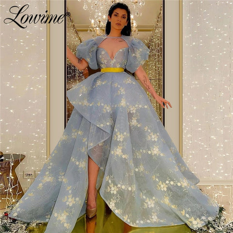 Blue Prom Dresses 2020 Saudi Arabia Formal Dress Evening Gowns With Jacket Abendkleider Wedding Party Dress Robe De Soiree