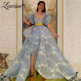 Blue Prom Dresses 2020 Saudi Arabia Formal Dress Evening Gowns With Jacket Abendkleider Wedding Party Dress Robe De Soiree