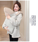 Kangaroo Mother Jacket Winter Coats Maternity Clothes Top Fur Hooded Coat For Pregnant Women Clothing Pregnancy Outderwear Mujer