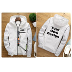 2019 S-6XL Your OWN Design Brand Logo/Picture White Custom Men and women jackets Plus Size Jacket Men Clothing Outdoor SA-8