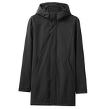 Giordano Men Jackets Polar Fleece-lined Mid-long Hooded Jacket Windproff Double Pockets Warm Casaco Masculino 01079652