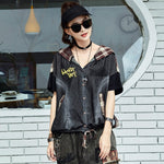 Max LuLu 2020 Summer Korean Fashion Ladies Plaid Jackets Womens Loose Denim Coats Female Hooed Clothing Short Sleeve Streetwear